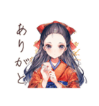 静かな図書館★大正女学生（個別スタンプ：3）