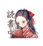 静かな図書館★大正女学生（個別スタンプ：5）