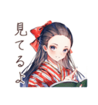 静かな図書館★大正女学生（個別スタンプ：8）