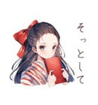 静かな図書館★大正女学生（個別スタンプ：14）