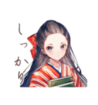 静かな図書館★大正女学生（個別スタンプ：17）