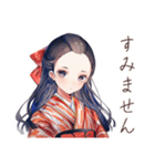 静かな図書館★大正女学生（個別スタンプ：24）