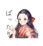 静かな図書館★大正女学生（個別スタンプ：37）