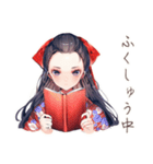 静かな図書館★大正女学生（個別スタンプ：40）