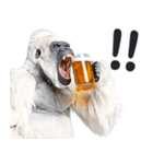 ごりごりゴリラ★酒ビール！やさしい敬語白（個別スタンプ：15）