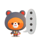 日常で使えるフードくまスタンプ3D（個別スタンプ：10）
