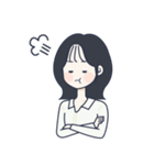 かわいい女の子。韓国語8（個別スタンプ：10）