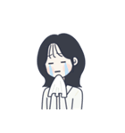 かわいい女の子。韓国語8（個別スタンプ：11）