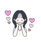 かわいい女の子。韓国語8（個別スタンプ：17）