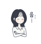 かわいい女の子。韓国語8（個別スタンプ：20）