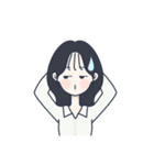 かわいい女の子。韓国語8（個別スタンプ：23）