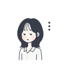 かわいい女の子。韓国語8（個別スタンプ：25）
