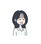 かわいい女の子。韓国語8（個別スタンプ：29）