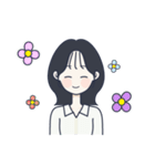 かわいい女の子。韓国語8（個別スタンプ：39）