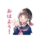 制服の女の子★山岳部の日常（個別スタンプ：2）