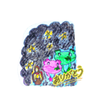 よしケロケロっ子キャンプ行く（シール風)（個別スタンプ：15）