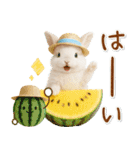 癒しウサギの「夏」の毎日（個別スタンプ：6）