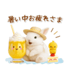 癒しウサギの「夏」の毎日（個別スタンプ：12）