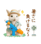 癒しウサギの「夏」の毎日（個別スタンプ：16）