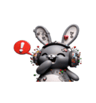 Rebunni 反抗うさぎはいい子を拒否（個別スタンプ：4）