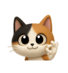 ゆるふわ三毛猫の日常会話（個別スタンプ：35）