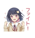 ふんわり女子中学生の夏期講習♡（個別スタンプ：10）