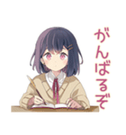 ふんわり女子中学生の夏期講習♡（個別スタンプ：11）