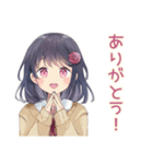 ふんわり女子中学生の夏期講習♡（個別スタンプ：13）