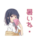 ふんわり女子中学生の夏期講習♡（個別スタンプ：17）