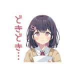 ふんわり女子中学生の夏期講習♡（個別スタンプ：18）