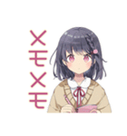ふんわり女子中学生の夏期講習♡（個別スタンプ：25）