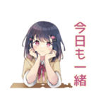 ふんわり女子中学生の夏期講習♡（個別スタンプ：34）