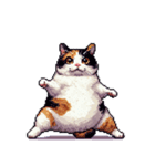 無言で伝える太っちょ三毛猫（個別スタンプ：6）