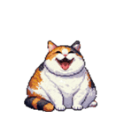 無言で伝える太っちょ三毛猫（個別スタンプ：13）