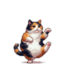 無言で伝える太っちょ三毛猫（個別スタンプ：19）
