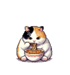 無言で伝える太っちょ三毛猫（個別スタンプ：22）