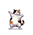 無言で伝える太っちょ三毛猫（個別スタンプ：23）