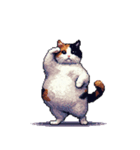 無言で伝える太っちょ三毛猫（個別スタンプ：25）