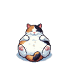 無言で伝える太っちょ三毛猫（個別スタンプ：26）