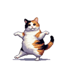 無言で伝える太っちょ三毛猫（個別スタンプ：28）