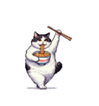 無言で伝える太っちょ三毛猫（個別スタンプ：34）