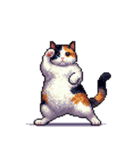 無言で伝える太っちょ三毛猫（個別スタンプ：35）