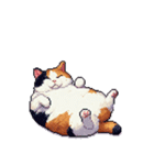 無言で伝える太っちょ三毛猫（個別スタンプ：38）