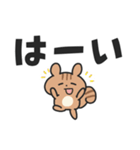 シマリスこりす でか文字（個別スタンプ：3）