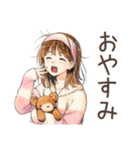 ふつうの女の子の毎日挨拶（個別スタンプ：6）