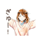ふつうの女の子の毎日挨拶（個別スタンプ：34）