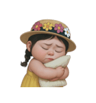 黄色のぽっちゃり少女 (NT)（個別スタンプ：7）
