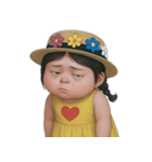 黄色のぽっちゃり少女 (NT)（個別スタンプ：13）
