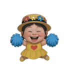 黄色のぽっちゃり少女 (NT)（個別スタンプ：21）