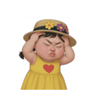 黄色のぽっちゃり少女 (NT)（個別スタンプ：33）